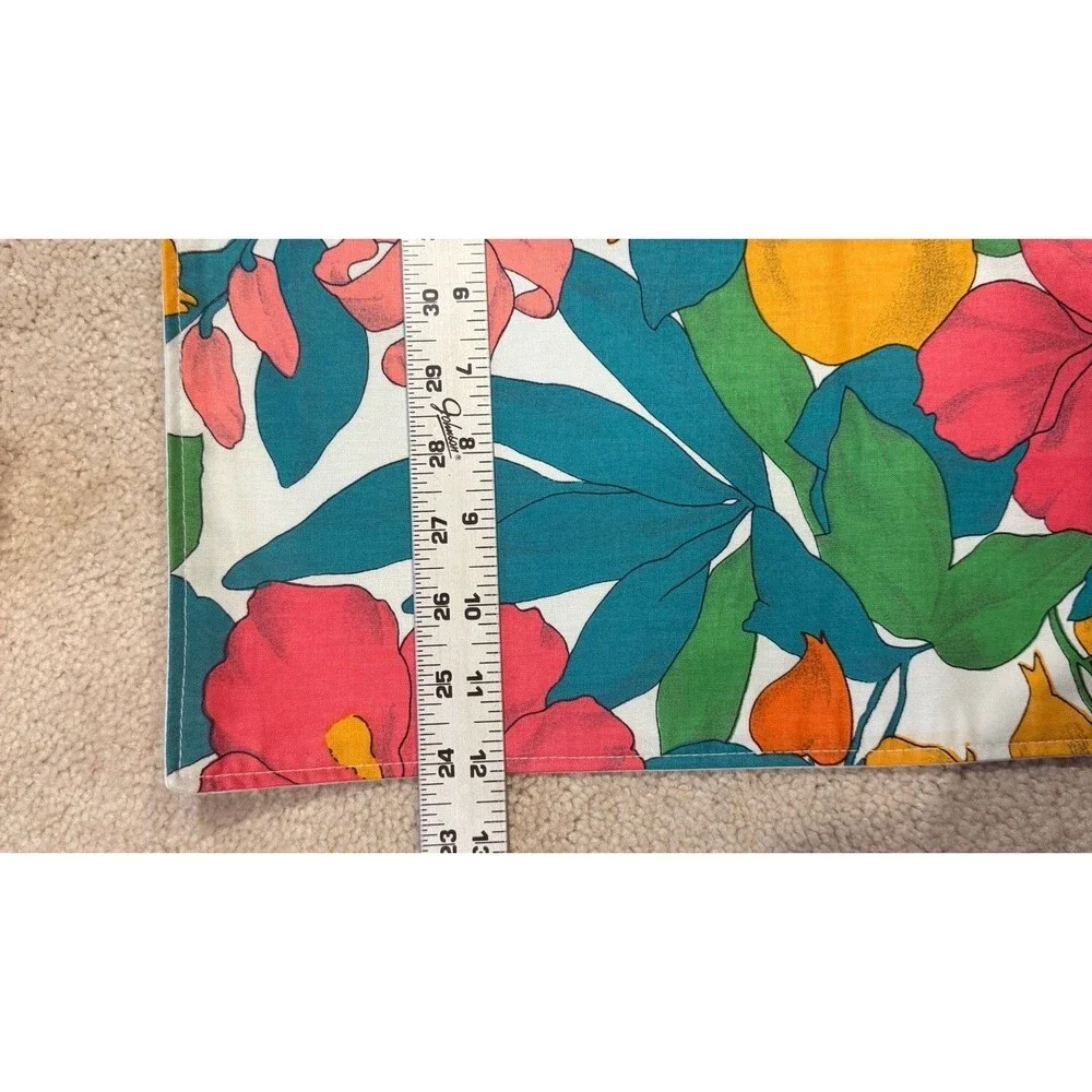 Lot Of 2 Kemp & Beatley Linen Placemat Floral Fruit Colorful
